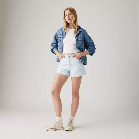 Levis 80s Mom Womens Shorts Light Wash - 25 - Picture 5 of 8